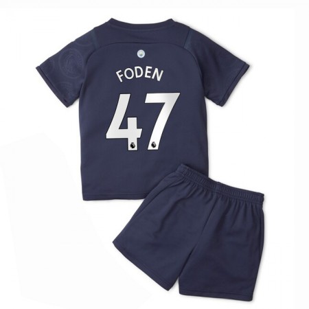 Koszulka Manchester City Phil Foden 47 Dziecięcy Trzeci Stroje Piłkarskie 2021/22 Krótki Rękaw